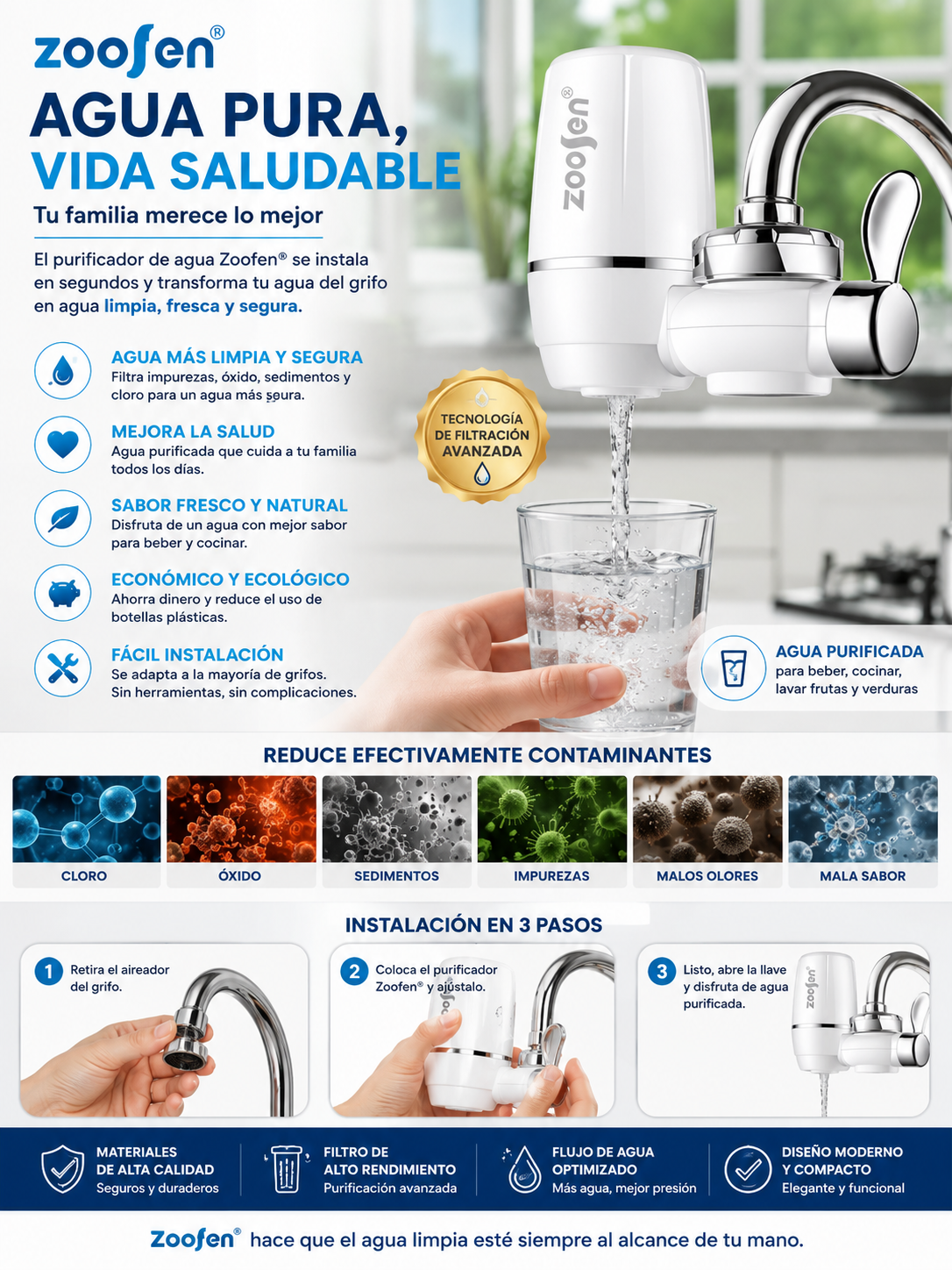 Filtro Purificador De Agua Domestico
